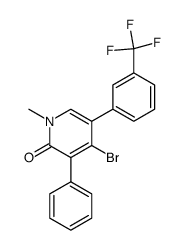 4-bromo-1-methyl-3-phenyl-5-(3-(trifluoromethyl)phenyl)pyridin-2(1H)-one结构式