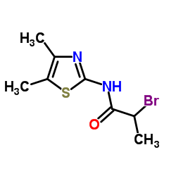 2-Bromo-N-(4,5-dimethyl-1,3-thiazol-2-yl)propanamide结构式