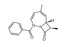 (7α,8α)-2-Benzoyl-5,8-dimethyl-1,2-diazabicyclo(5.2.0)nona-3,5-dien-9-on结构式