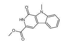 methyl-9 oxo-1 dihydro-1,2 methoxycarbonyl-3 [9H] pyrido[3,4-b]indole Structure