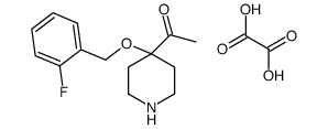 1-[4-[(2-fluorophenyl)methoxy]piperidin-4-yl]ethanone,oxalic acid Structure