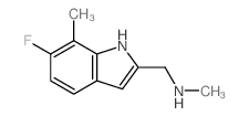 [(6-FLUORO-7-METHYL-1H-INDOL-2-L)METHYL]-METHYLAMINE结构式