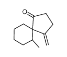 c-6-methyl-4-methylene-r-1-spiro<4.5>decan-1-one Structure