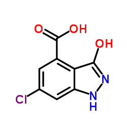 6-CHLORO-3-HYDROXY-4-(1H)INDAZOLE CARBOXYLIC ACID结构式