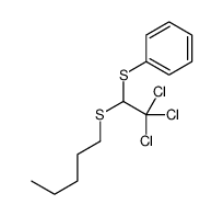 (2,2,2-trichloro-1-pentylsulfanylethyl)sulfanylbenzene结构式