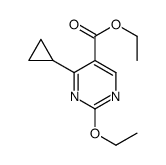 Ethyl 4-cyclopropyl-2-ethoxy-5-pyrimidinecarboxylate Structure