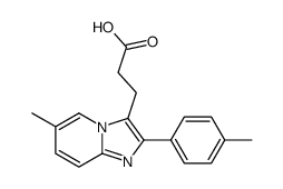 3-[6-methyl-2-(4-methylphenyl)imidazo[1,2-a]pyridin-3-yl]propanoic acid结构式