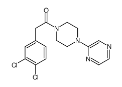 2-(3,4-dichlorophenyl)-1-(4-pyrazin-2-ylpiperazin-1-yl)ethanone结构式