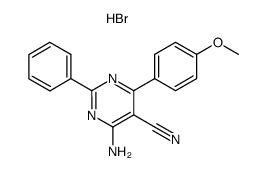 4-amino-6-(p-metoxyphenyl)-5-cyano-2-phenylpyrimidine Structure