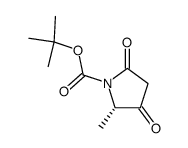 (S)-2-Methyl-3,5-dioxo-pyrrolidine-1-carboxylic acid tert-butyl ester Structure