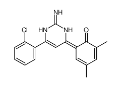 6-[2-amino-6-(2-chlorophenyl)-1H-pyrimidin-4-ylidene]-2,4-dimethylcyclohexa-2,4-dien-1-one结构式