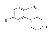2-Amino-5-bromo-3-piperazin-1-ylpyrazine Structure