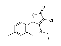 4-chloro-3-ethylsulfanyl-2-(2,4,6-trimethylphenyl)-2H-furan-5-one结构式