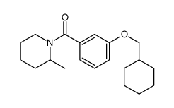 [3-(cyclohexylmethoxy)phenyl]-(2-methylpiperidin-1-yl)methanone Structure