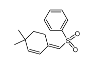 (E)-4,4-dimethylcyclohex-2-en-1-ylidenemethyl phenyl sulphone结构式