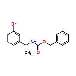 Benzyl [1-(3-bromophenyl)ethyl]carbamate结构式