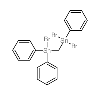 dibromo-[(bromo-diphenyl-stannyl)methyl]-phenyl-stannane结构式