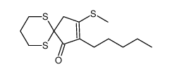 6,10-Dithiaspiro[4.5]dec-2-en-1-one, 3-(methylthio)-2-pentyl结构式