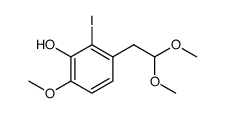 Phenol, 3-(2,2-dimethoxyethyl)-2-iodo-6-methoxy结构式