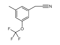 Benzeneacetonitrile, 3-methyl-5-(trifluoromethoxy)结构式