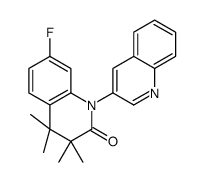 7-fluoro-3,3,4,4-tetramethyl-1-quinolin-3-ylquinolin-2-one结构式