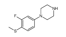 1-(3-fluoro-4-methylsulfanylphenyl)piperazine结构式