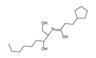 3-cyclopentyl-N-[(2S)-1,3-dihydroxynonan-2-yl]propanamide结构式