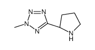 2-Methyl-5-[(2S)-pyrrolidin-2-yl]tetrazole结构式