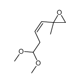 2-(4,4-dimethoxybut-1-enyl)-2-methyloxirane结构式