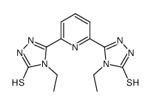 5,5′-(pyridine-2,6-diyl)bis(4-ethyl-4H-1,2,4-triazole-3-thiol)结构式