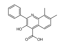 3-hydroxy-7,8-dimethyl-2-phenylquinoline-4-carboxylic acid结构式