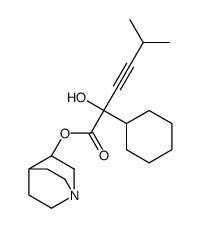 1-azabicyclo[2.2.2]octan-3-yl 2-cyclohexyl-2-hydroxy-5-methylhex-3-ynoate结构式