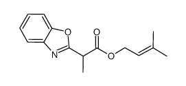 3-methylbut-2-en-1-yl 2-(benzo[d]oxazol-2-yl)propanoate Structure
