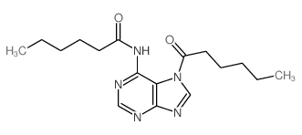 Hexanamide,N-[7-(1-oxohexyl)-7H-purin-6-yl]- Structure