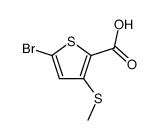 5-bromo-3-(methylthio)thiophene-2-carboxylic acid结构式