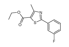 ethyl 2-(3-fluorophenyl)-4-methyl-1,3-thiazole-5-carboxylate结构式