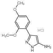 3-(2,4-dimethoxyphenyl)-1h-pyrazol-5-amine hydrochloride Structure