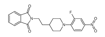 2-{2-[1-(2-fluoro-4-nitrophenyl)piperidin-4-yl]ethyl}isoindoline-1,3-dione结构式