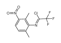 N-(2,6-dimethyl-3-nitrophenyl)-2,2,2-trifluoroacetimidoyl chloride结构式