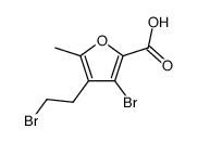 3-Brom-4-(2-bromethyl)-5-methyl-2-furancarbonsaeure Structure