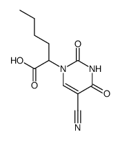 2-(5-cyano-2,4-dioxo-3,4-dihydro-2H-pyrimidin-1-yl)-hexanoic acid Structure