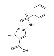 1-methyl-4-(phenylsulfonamido)-1H-pyrrole-2-carboxylic acid结构式