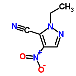 2-ETHYL-4-NITRO-2 H-PYRAZOLE-3-CARBONITRILE结构式
