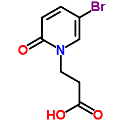 3-(5-Bromo-2-oxo-1(2H)-pyridinyl)propanoic acid结构式