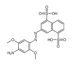3-[(4-amino-2,5-dimethoxyphenyl)diazenyl]naphthalene-1,5-disulfonic acid Structure