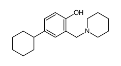 4-cyclohexyl-2-(piperidin-1-ylmethyl)phenol结构式