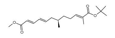 (2E,4E,10E)-(R)-(-)-methyl 11-tert-butoxycarbonyl-7-methyl-undeca-2,4,10-trienoate结构式