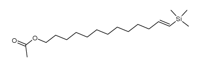 (E)-13-(trimethylsilyl)tridec-12-en-1-yl acetate结构式