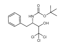 tert-butyl (2S)-4,4,4-trichloro-3-hydroxy-1-phenylbutan-2-yl carbamate结构式