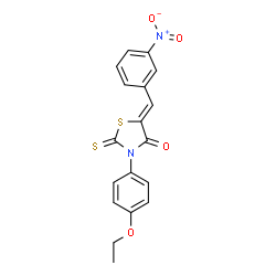 (Z)-3-(4-ethoxyphenyl)-5-(3-nitrobenzylidene)-2-thioxothiazolidin-4-one Structure